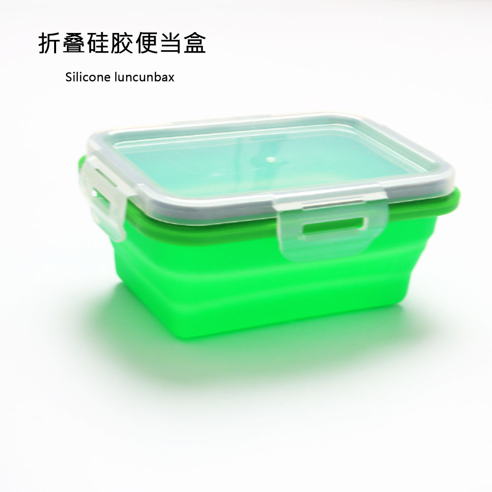 Japanese-style silicone folding Bowl outdoor portable retractable heating baby lunch box compressed bowl travel tableware