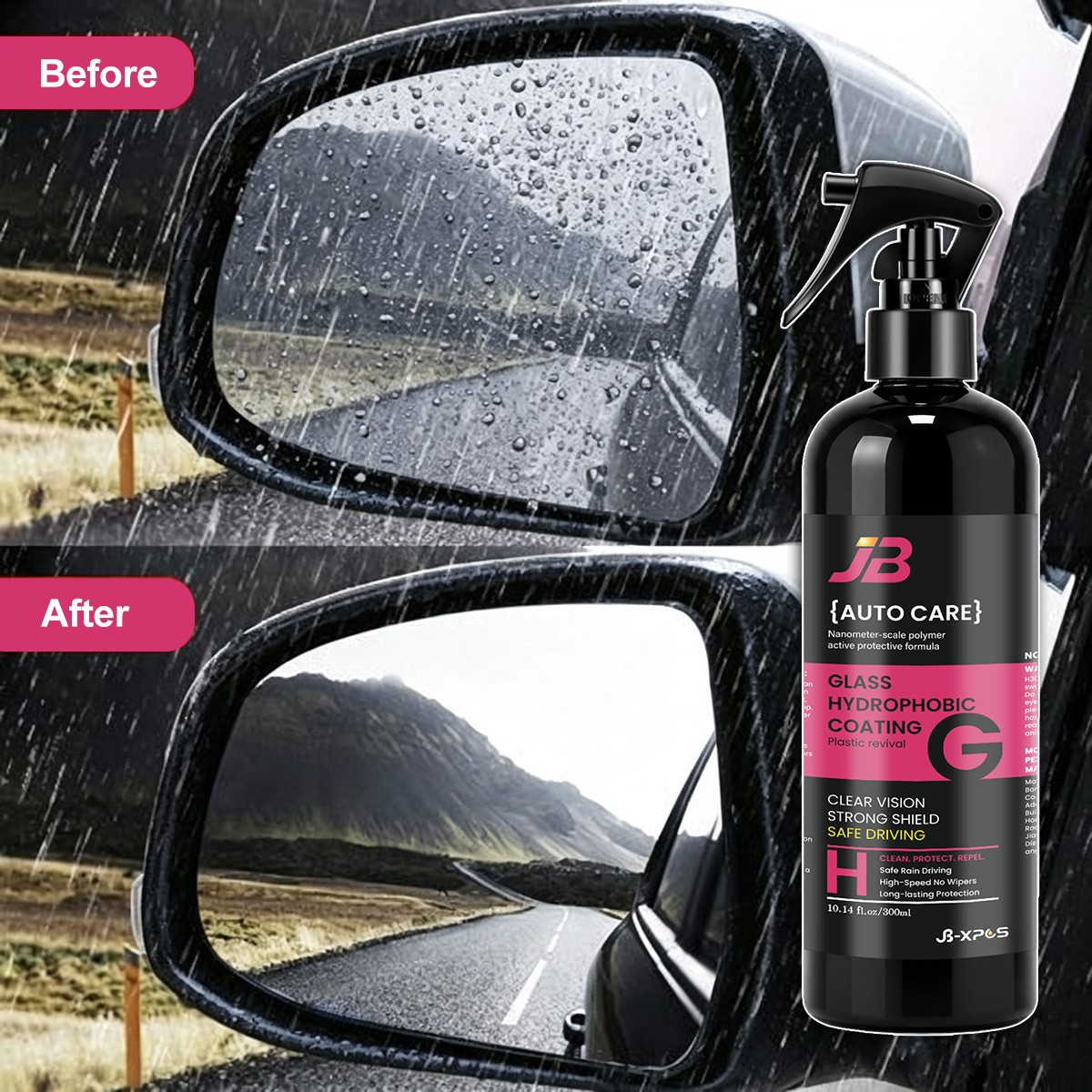 YT0403 Car Glass Anti-Fog Agent is exclusively for cross-border supply, used for rearview mirrors and car window glass to prevent fogging, rain, and water adhesion
