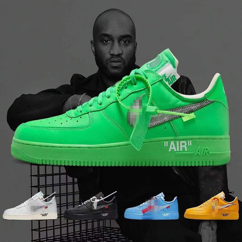 Air Force One Ow Collaboration Art Museum Af1 Men's and Women's Low-Top Casual Sports Sneakers with First-Layer Sole Air Cushion Air Force One Ow Collaboration Art Museum Af1 Men's and Women's Low-Top Casual Sports Sneakers with First-Layer Sole Air Cushion