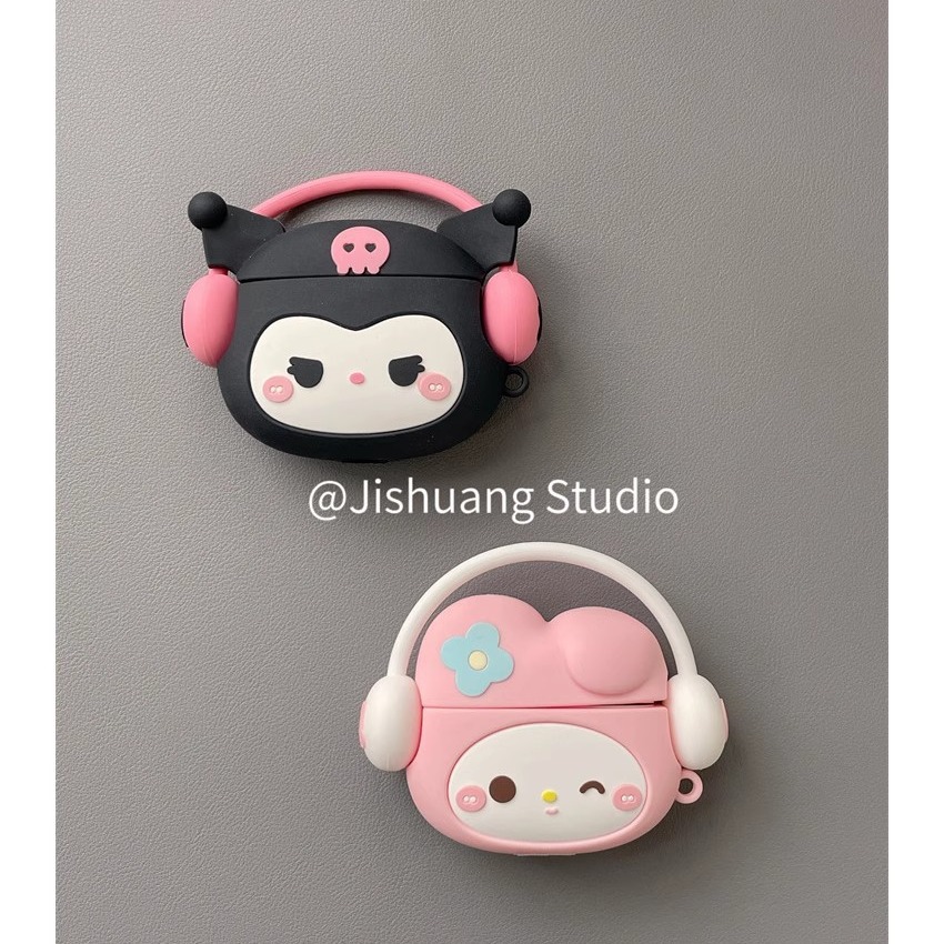 日系卡通庫洛米蘋果無線藍牙AirPods pro1/2/3代耳機套適用於防摔