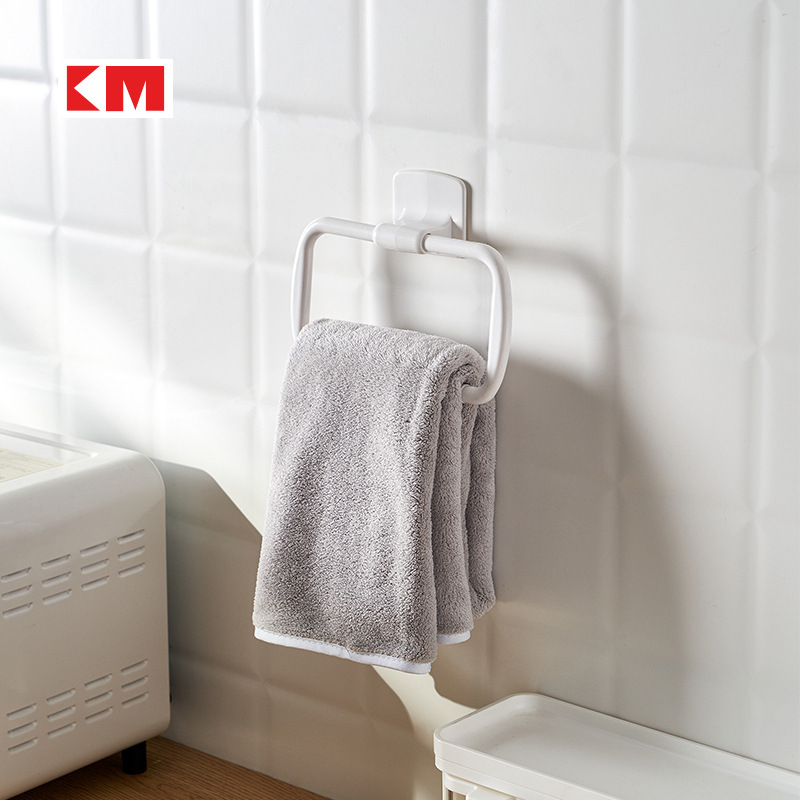 Km 802 Towel Ring Punch-Free Hanging Ring Hanging Towel Rack Adhesive Bathroom Hand Towel Rack Rag Hanging Ring