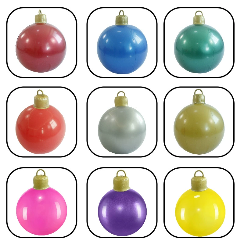 ПВХ сплошной цвет рождественские шары рождественские украшения на открытом воздухе дворик праздничная атмосфера расположение подвески различных размеров