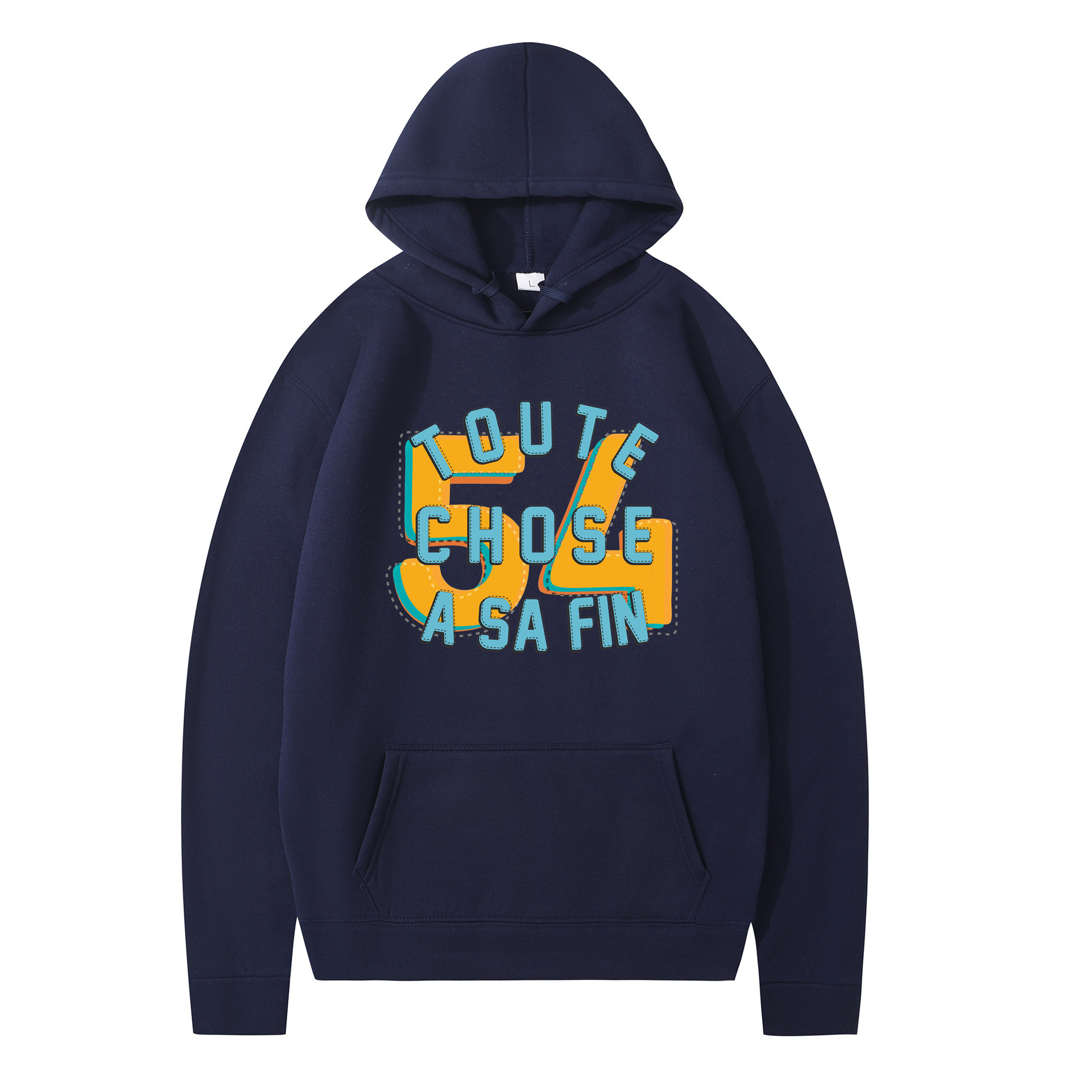 Personalisierter Kapuzenpullover Mit Buchstabenprint Für Damen Herren_voghion.com