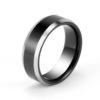 Trend ring suitable for men and women, universal wear-resistant accessory for beloved, Korean style, internet celebrity, Tungsten steel, light luxury style, does not fade, wholesale