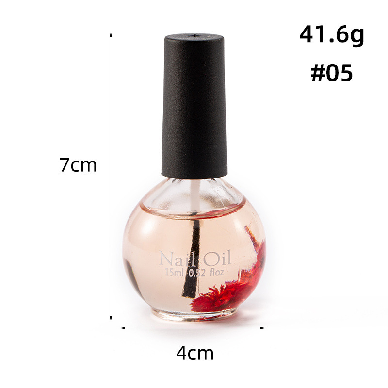 Concubina de uñas aceite de Nutrición de flores secas 15ML Cuidado del borde de las uñas Aceite hidratante anti-púas aceite de Nutrición de flores secas