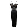 Split suspender dress banquet nightclub slim fit buttocks wrapped dress for women