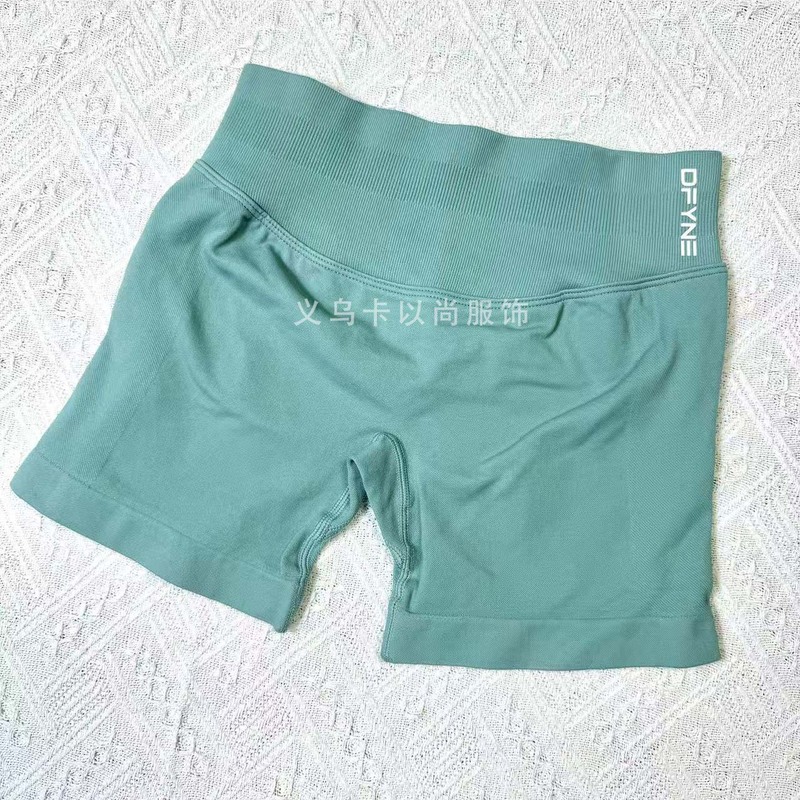 dfyne短裤三段腰提臀裤跑步健身三分裤女跨境爆款健身短裤|undefined
