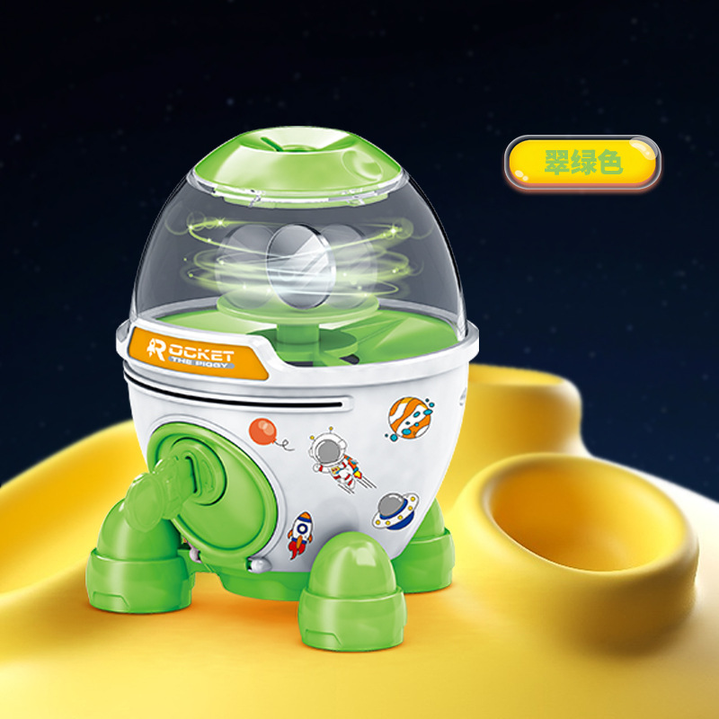 Hucha DE LOS NIÑOS juguete educativo DIY moneda giratoria Rocket Lifter decoración bebé juguete primavera Festival regalo