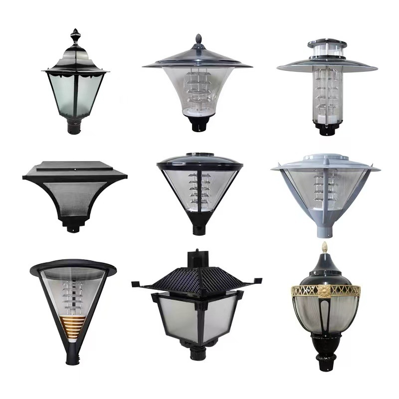 Venta al por mayor de pantallas para lámparas LED de jardín, cabezales de lámparas solares para jardín, cabezales de farolas, luces de calle para paisajismo de villas, parques y jardines comunitarios. image 7