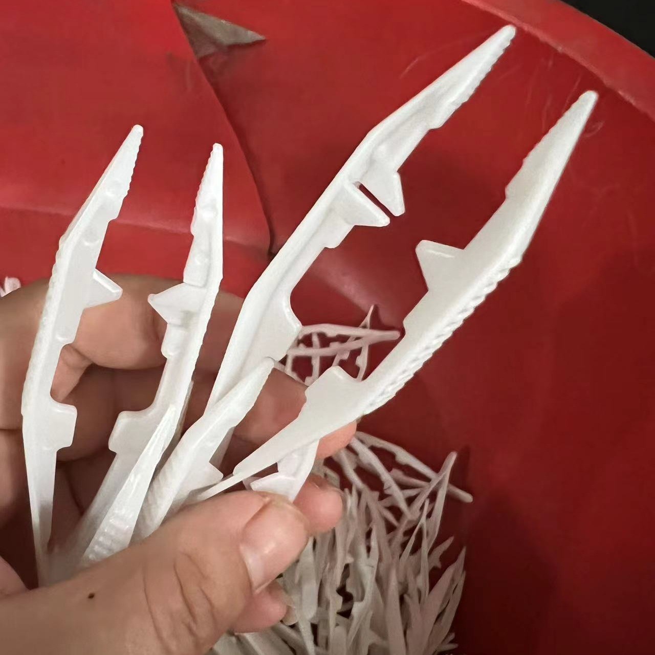 手工拼豆塑料镊子取豆配件工具小镊子儿童玩具DIY工具夹子塑料夹