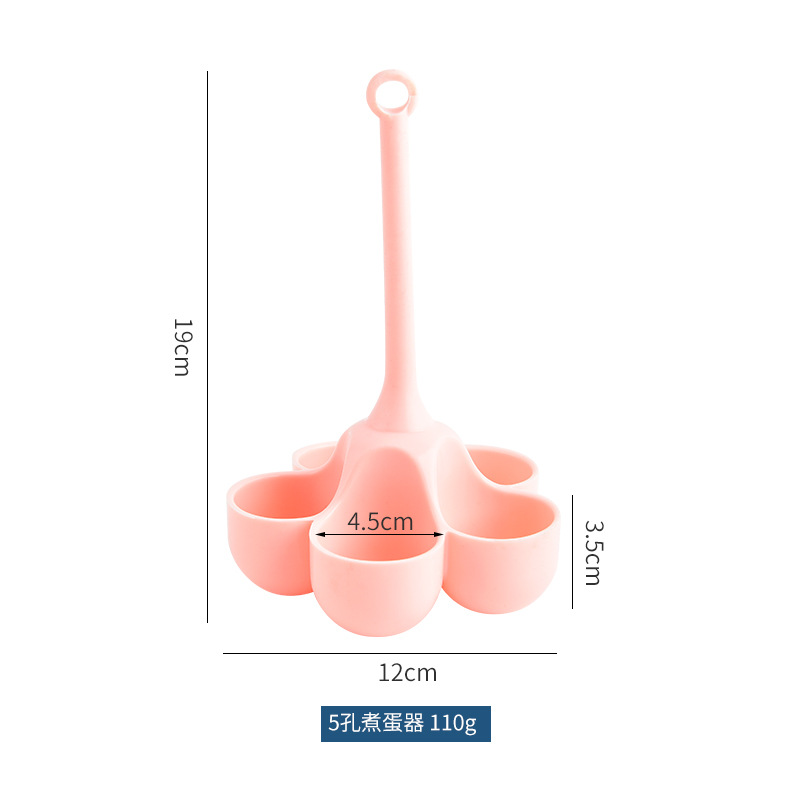 Hervidor de huevos de silicona transfronterizo: bandeja creativa para cocinar huevos al vapor con 5 agujeros, resistente a altas temperaturas, apta para uso alimentario, para preparar comida para bebés, para hornear.