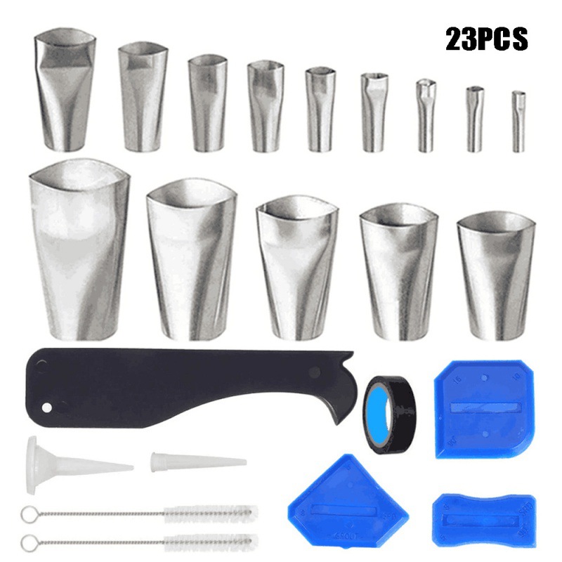 跨境供应23件美缝灌浆刮板填缝涂抹嘴清洁毛刷水接头密封胶修整