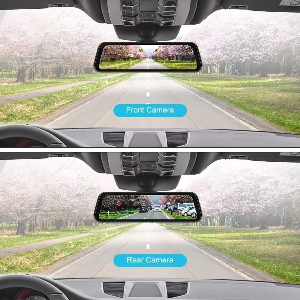 High-Definition 9.66inch Car-Mounted Carplay Mobile Phone Wireless Connection Dash Cam with Front and Rear Dual Recording 4K Navigation Device