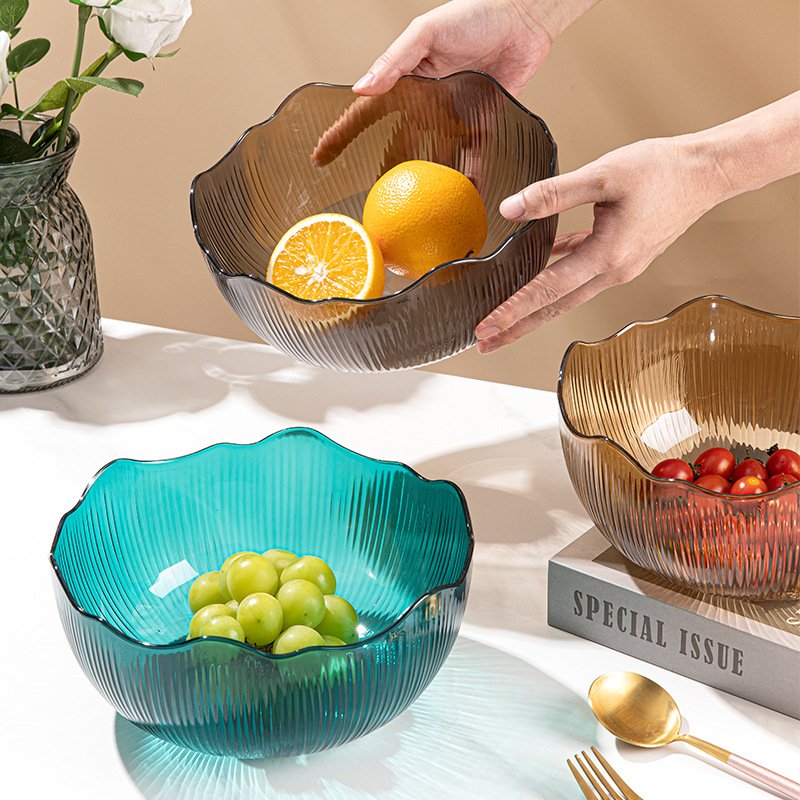 Mesa de centro de sala de estar a prueba de caídas y resistente a las caídas, plato de frutas, simple y moderno, estilo de lujo ligero, estilo de red, plato de bocadillos de gran capacidad al por mayor