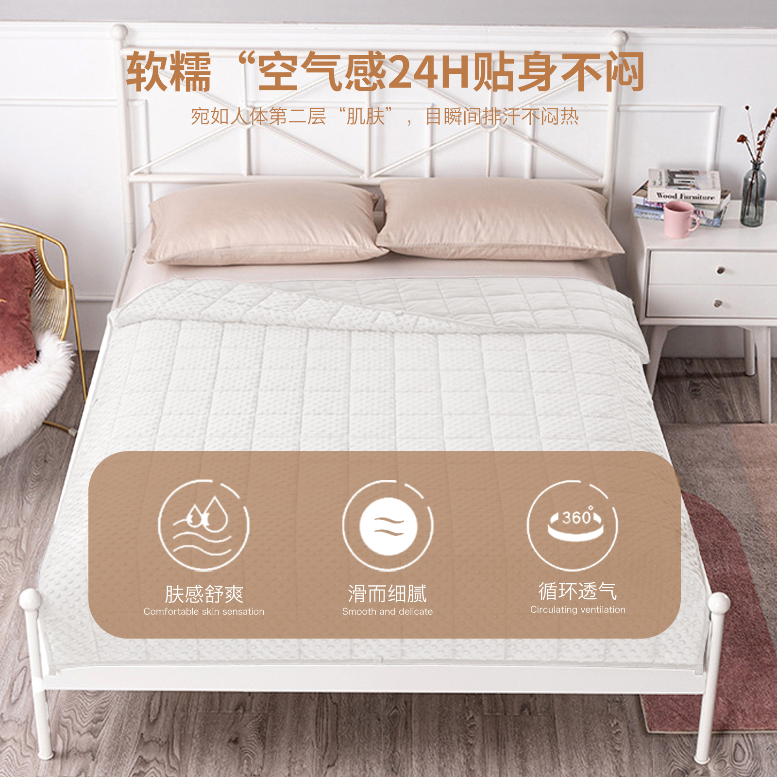 Fábrica europea y americana fuente de manta de gravedad de terciopelo Amazon manta de gravedad espumada blanca ultra suave