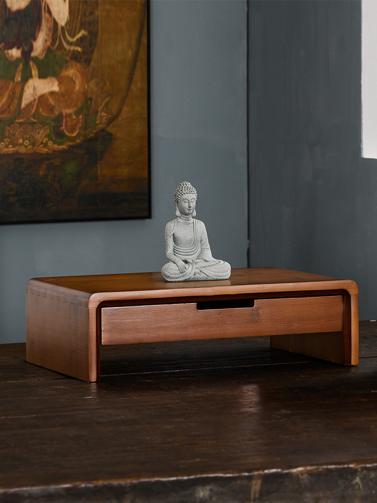 Desktop Small Buddhist Altar Home Shrine Offering Table Incense Stand Guanyin Buddha Statue Offering Pedestal Heightening for Worship J*