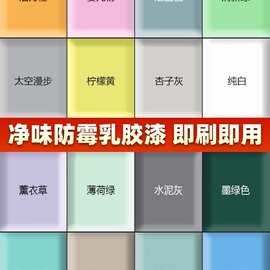 乳胶漆室内家用墙面彩色油漆白色自刷涂料粉刷内墙净味墙面漆