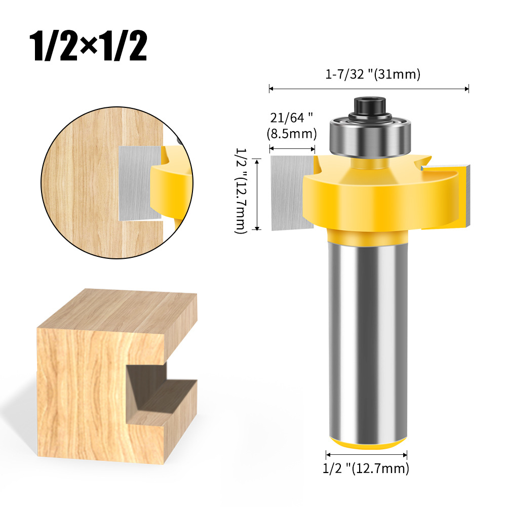 Cortador de bolas en T, fresa para carpintería, cortador ranurado, cortador ranurado, cortador ranurado dos en uno, cortador de chaflán Haitang, cortador de manita