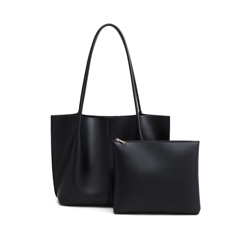 Women's Tote Bag 2026 Summer New Arrival Genuine Leather High-End Large Capacity Shoulder Bag For Commuting Set - Thumbnail 4