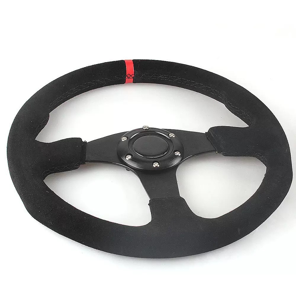 Wheel 350MM – Universal Steering wheel - frosted-red-logo