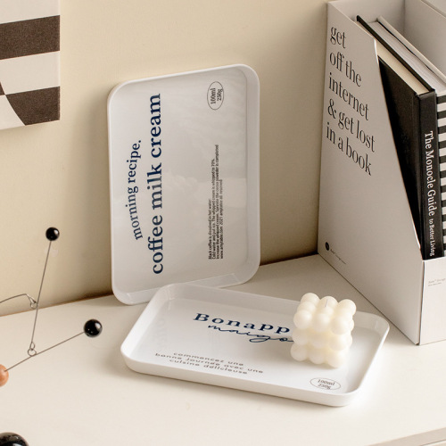 Korean ins blogger's same letter melamine tray fruit tray cup tray breakfast tray coffee shop meal tray