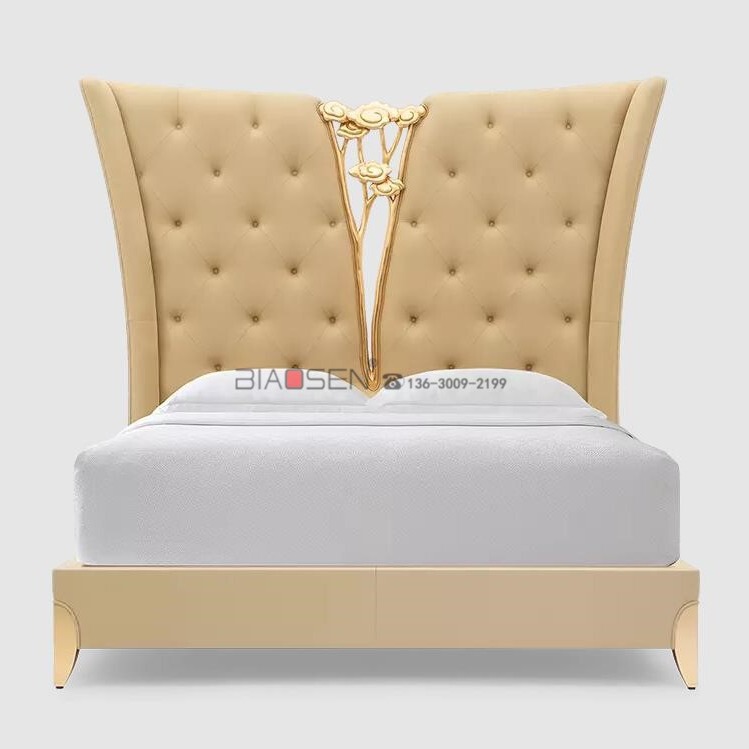 British Christopherguycg European Classical Furniture Solid Wood Carved Bed Songbirds Solid Wood Bed