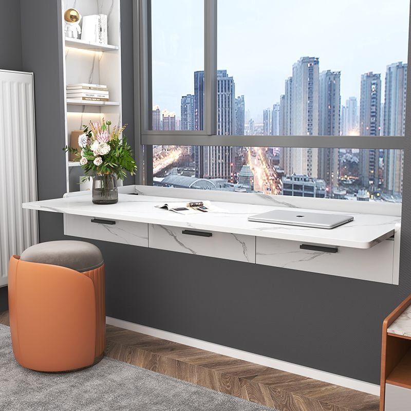 Solid Wood Bay Window Cabinet Computer Desk Bay Window Pull-Out Writing Desk Drawer Cabinet Window Sill Renovation Balcony Cabinet Nailed