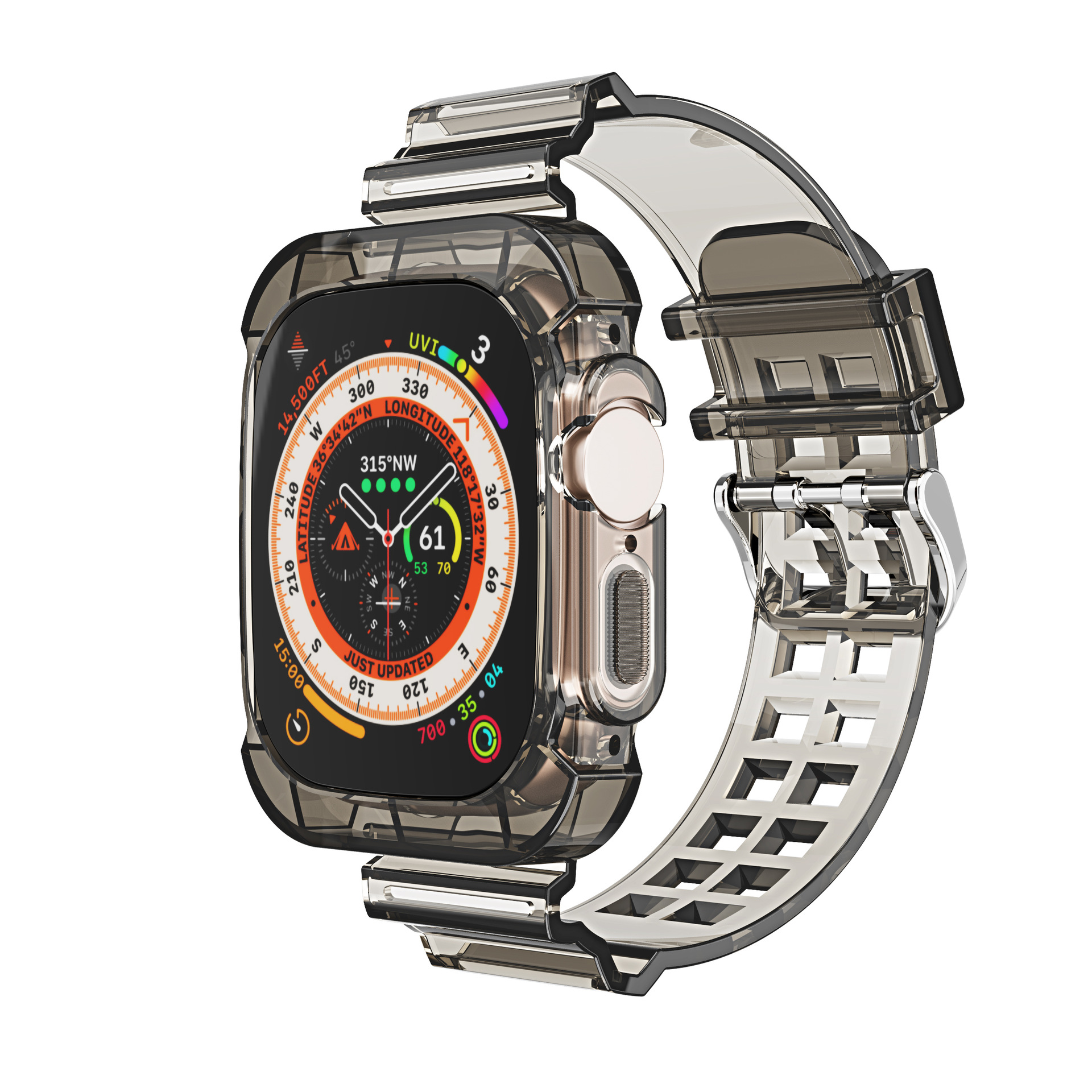 Aplicable applewatch banda de reloj transparente Apple transparente glaciar reloj banda iwatch transparente banda de reloj inteligente S9