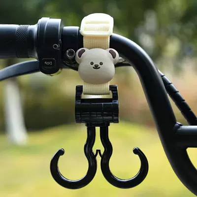 Universal Grocery Cart Hook — Other Electric Vehicle Accessories - beige-double-hook-short-style-little-brown-bear-22cm