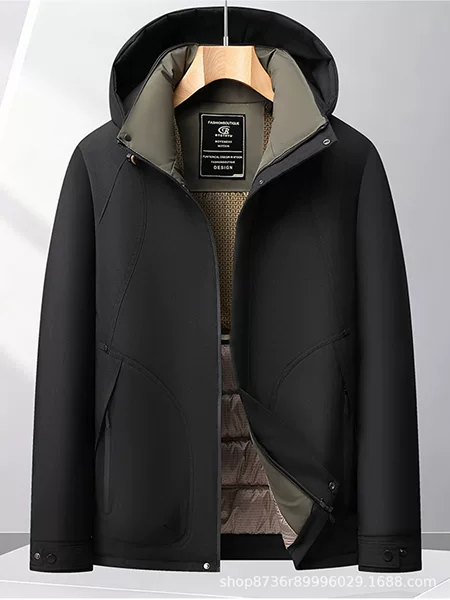 Foreign trade cross-border detachable hooded jacket, men's winter outdoor windproof and wear-resistant mountaineering hiking casual coat