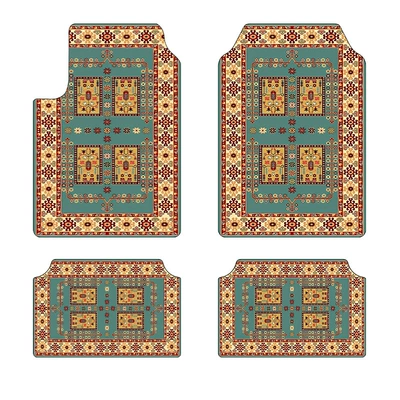 Retro Bohemian Style Car Mat – Avtomobil döşəmə paspasları - car-floor-mats-6-3344cm-two-piece-pack