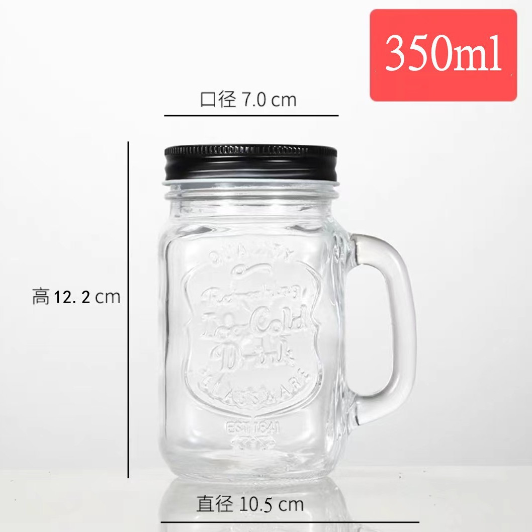 Fábrica al por mayor Polla taza Internet celebridad gradiente color Mason taza paja vidrio taza con mango fútbol taza de agua