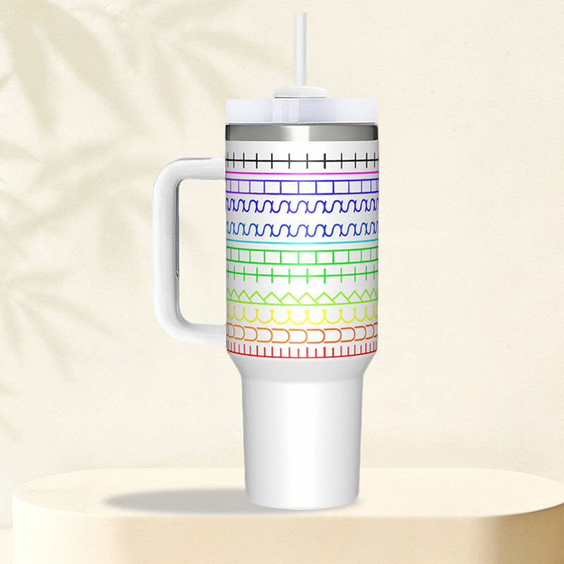Explosiones transfronterizas en stock 40oz manejo de taza de hielo de gran capacidad oculta de palabras humor taza de paja de aislamiento personalizada
