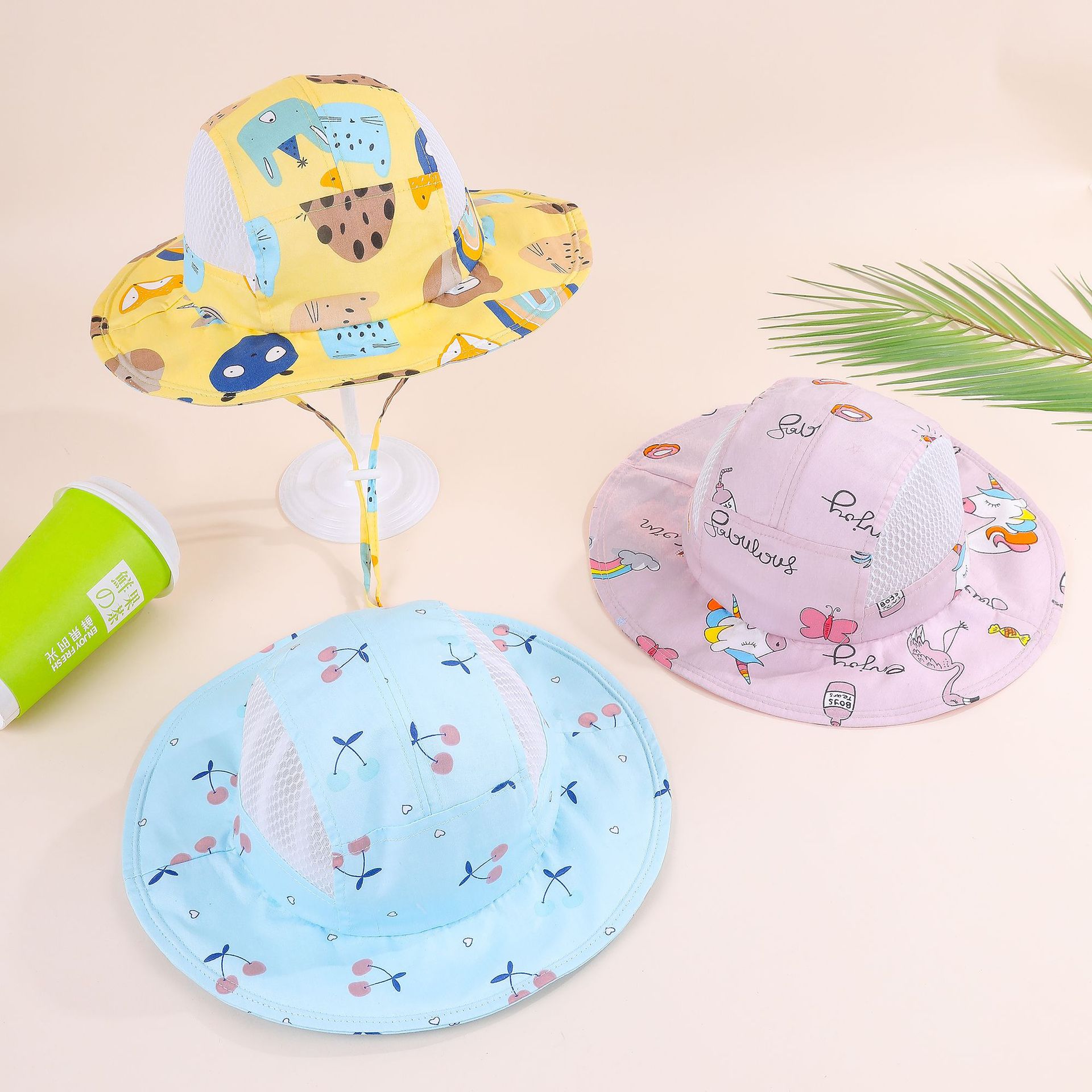 Bebé sombrero de primavera y verano Delgado niño pescador sombrero a prueba de sol lindo Super lindo verano sol sombrero niña 2-7 años de edad