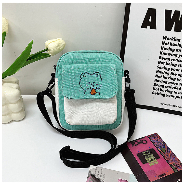 곰풍 그린 싱글백