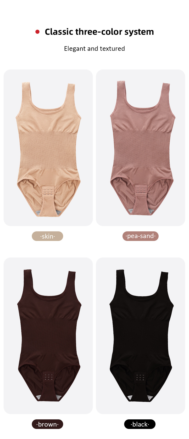 Postpartum & Everyday Shapewear Bodysuit - Seamless Tummy Control, Butt Lift & Bust Support With Breathable Nylon (XS-5XL, 3 Colors)_voghion.com