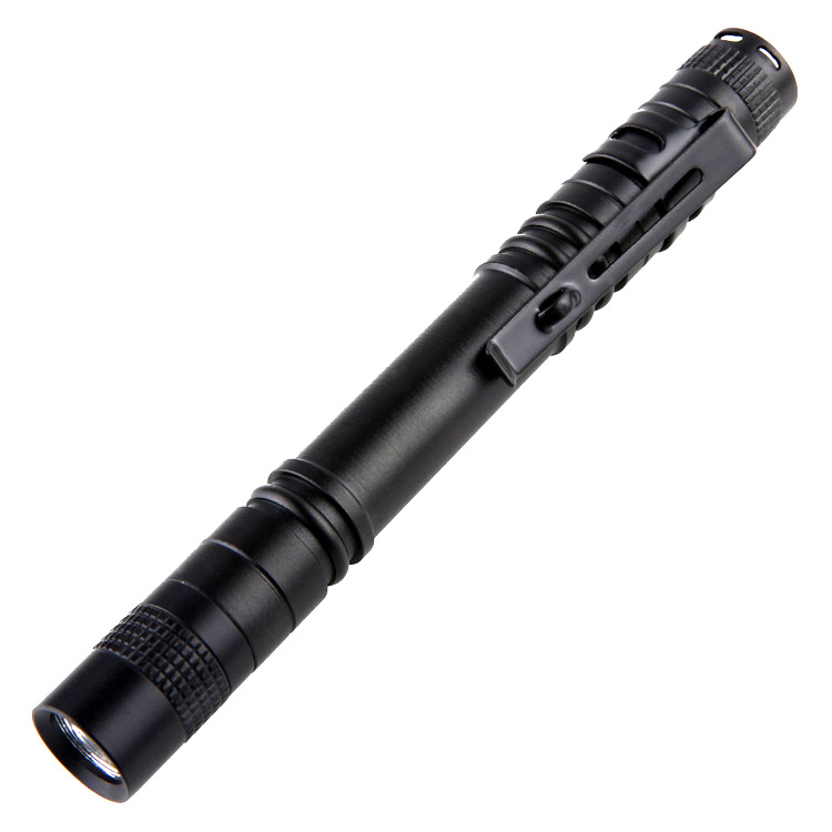 Cross-border aluminum alloy penlight, AAA battery-powered tactical pocket light, mini portable household LED flashlight