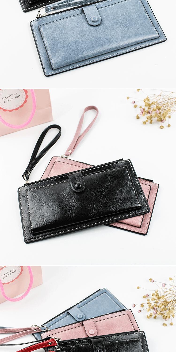 Women's All Seasons Pu Leather Solid Color Fashion Square Zipper Phone Wallet display picture 1