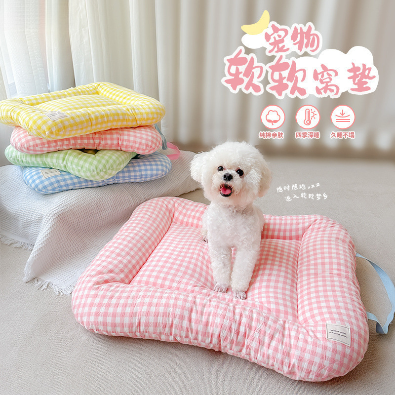 四季通用の布張り犬小屋、小型犬用マット、ペット用寝マット、犬用マットレス、子犬用寝マット、秋冬|undefined