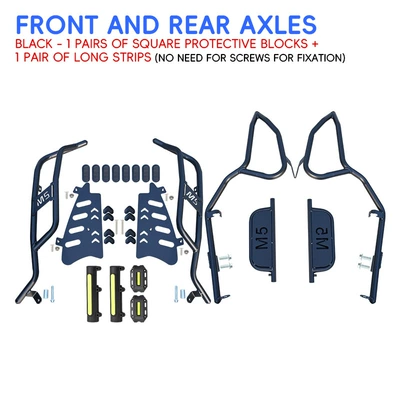 electric vehicle rear racks, and — Motorcycle bumper - black-carbon-steel-front-bumper-rear-bumper-black-protective-block-comes-with-footrests