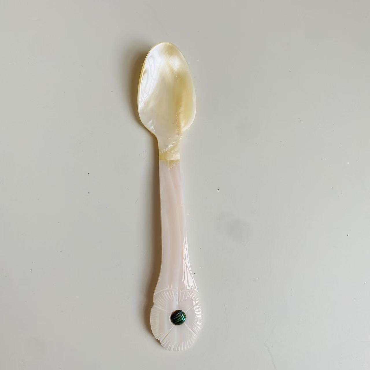 Vintage Perlmutt Dessertgabel Und Kaffeelöffel Set_voghion.com