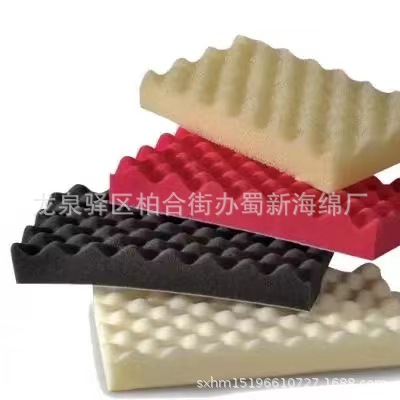 厂家供应各色波浪鸡蛋棉/吸音海绵/软包窝蜂鸡蛋绵