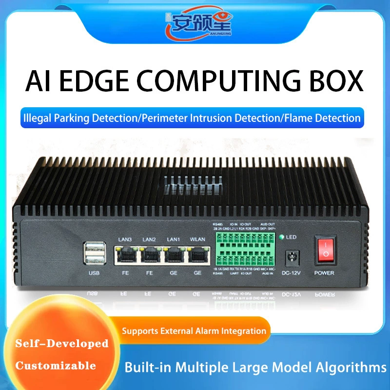AI Edge Computing Box Интеллектуальная безопасность Шлем распознавания лиц Идентификация незаконных операций и анализ необычного поведения