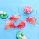 Mini simulation small goldfish koi fish lotus model creative micro landscape water and land tank ecological bottle landscaping small ornaments
