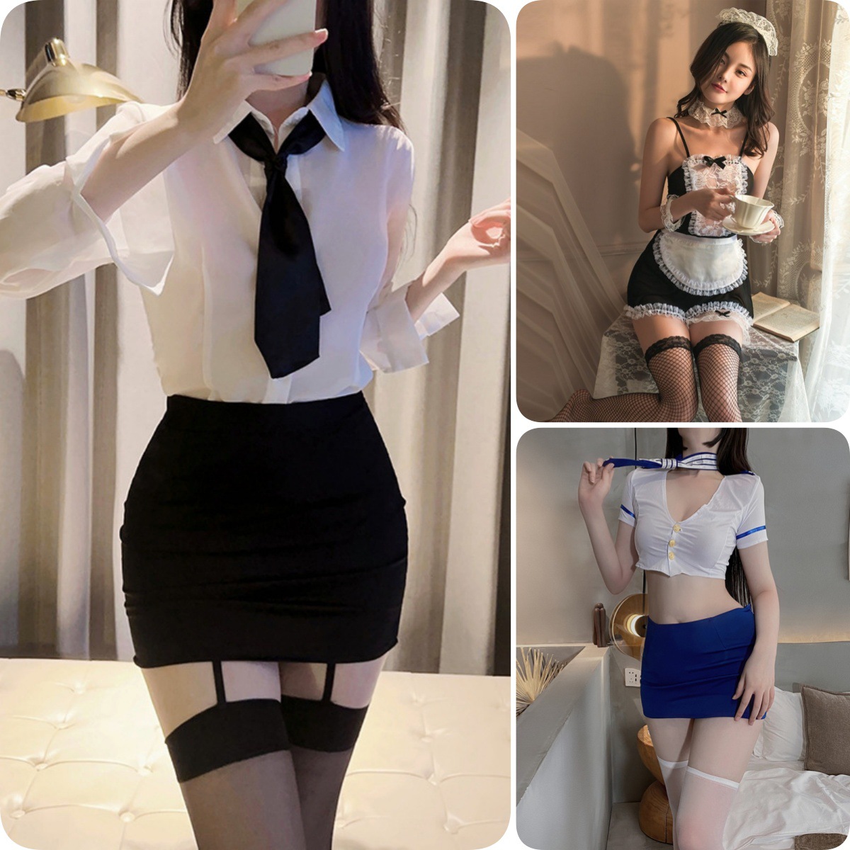 [3종팩] 비서+스튜어디스+메이드