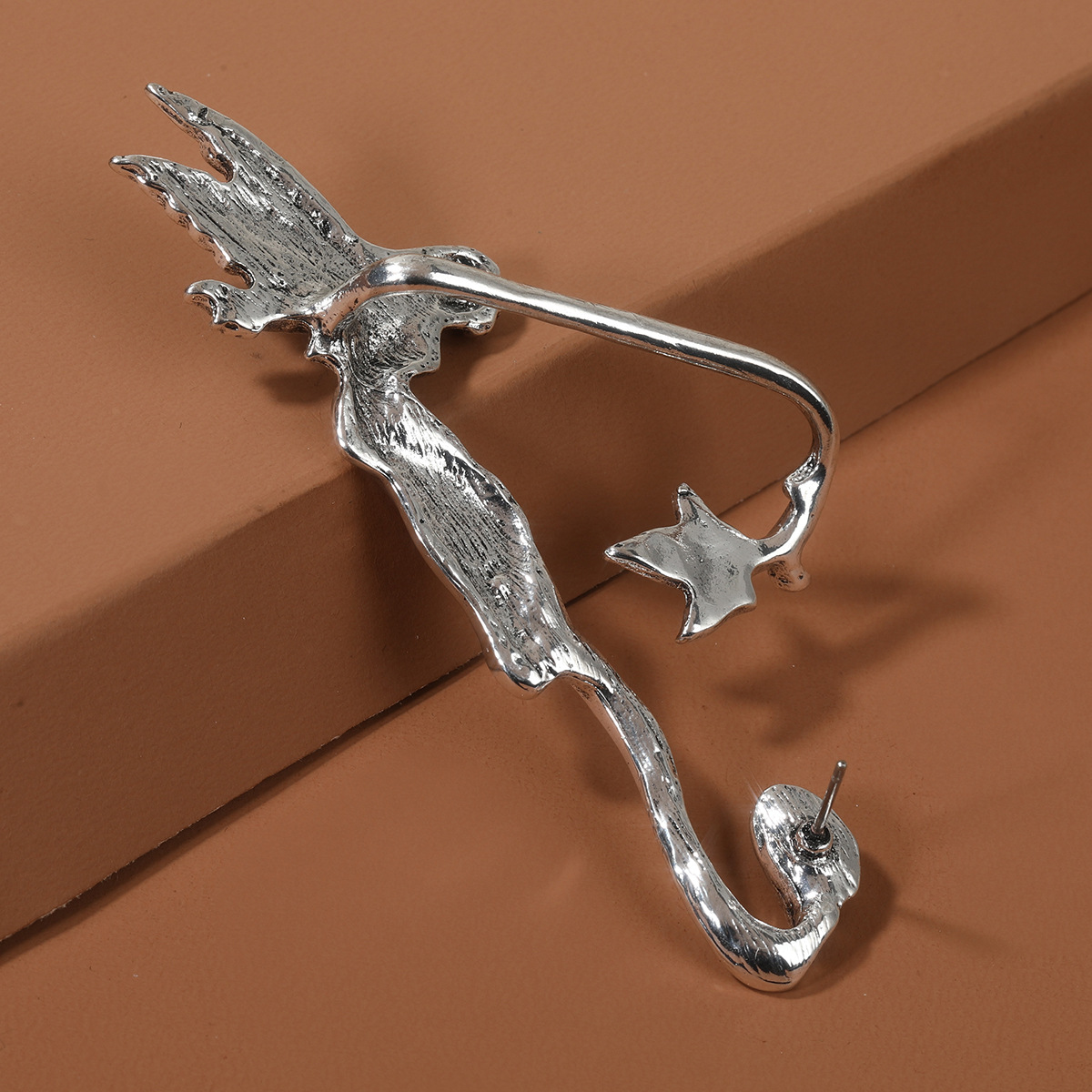 Orecchini gotici retrò con ali da elfo, clip per le orecchie per le donne, stile dark, stile punk, orecchini da diavolo, orecchini a forma di drago, ganci per le orecchie_voghion.com