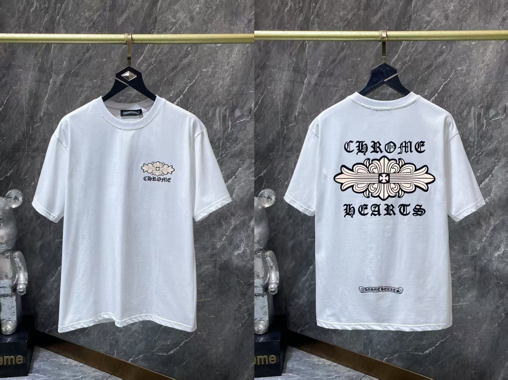 Chrome Heart 24 nuevo Crocodile de verano de moda europea y americana camiseta de manga corta para hombres y mujeres