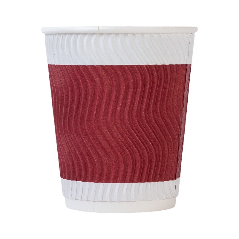 Deli taza de papel 19206 aislamiento térmico desechable papel espesado taza de papel de doble capa taza de café taza de té del hogar bebida caliente