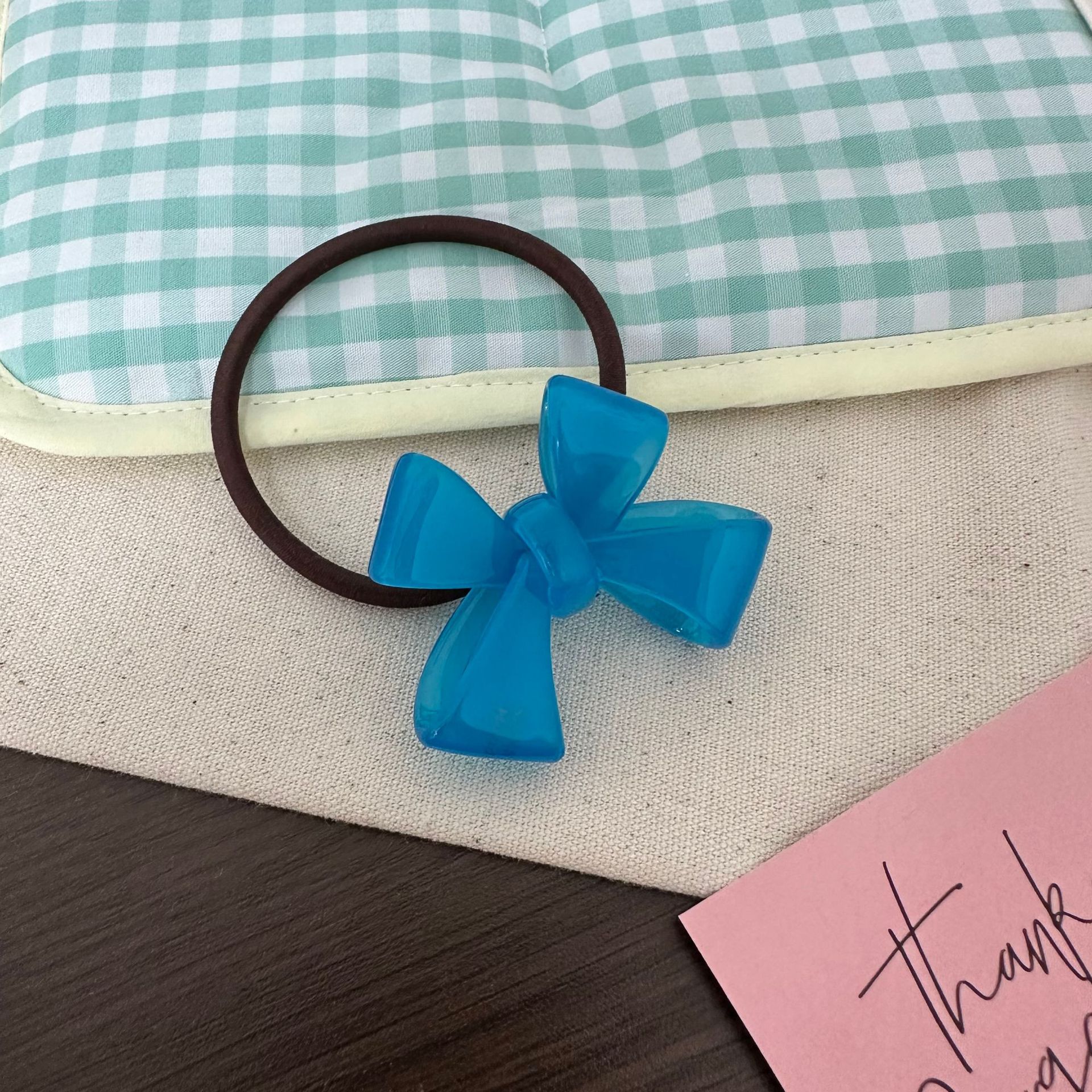 Koreanische Essigsäure Bogen Haar Ring Sommer Bunte Jelly Farbe Mädchen Herz Hohe Ball Zopf Haar Zubehör_voghion.com