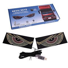 新製品デビルアイ車 LED 装飾ライト修正カジランビッグアイライトパーソナライズされた装飾 11 モード USB